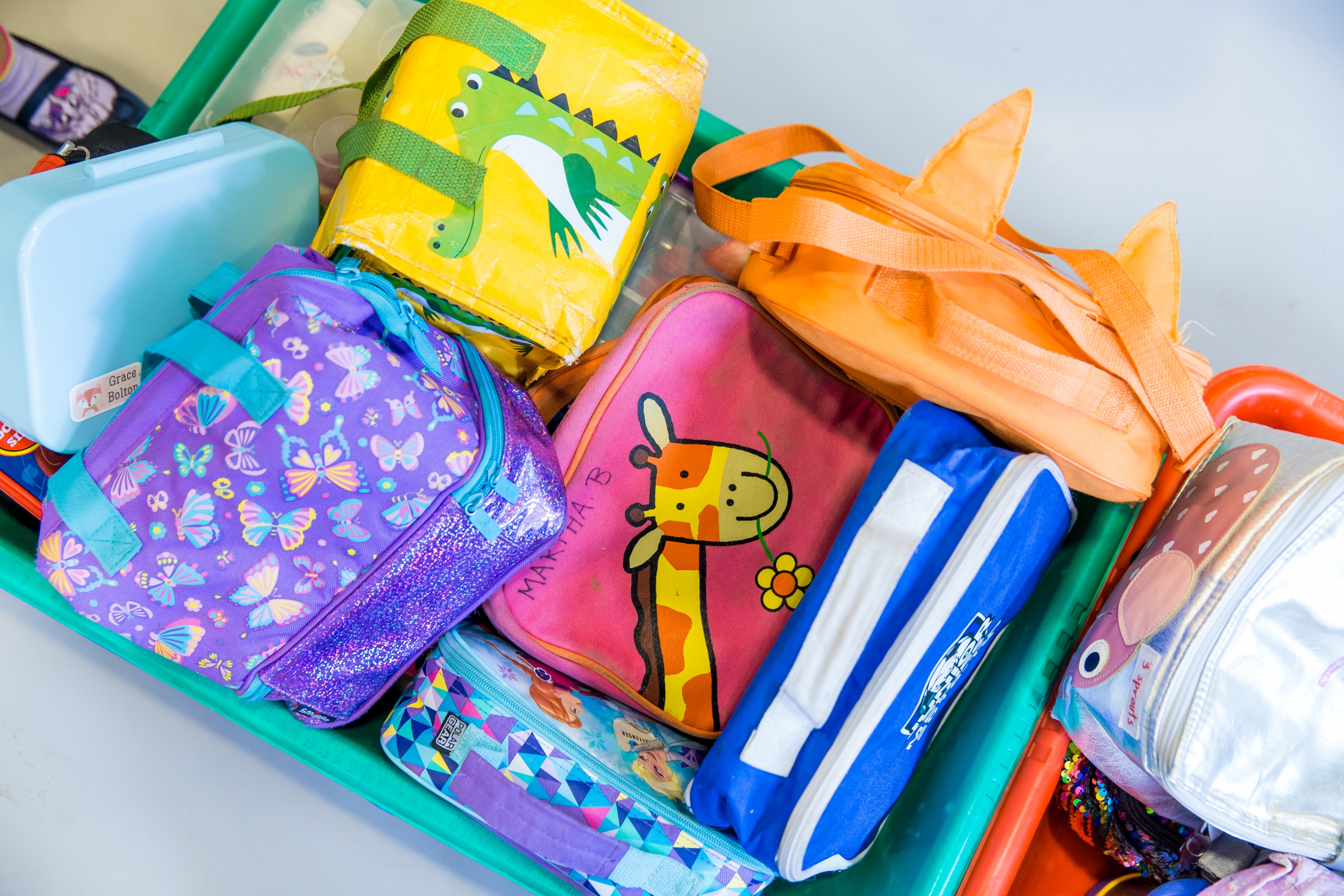 Children eating together at lunchtime